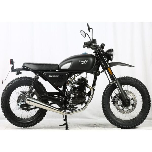 scrambler mat zwart